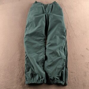 Vintage 90s L.L. Bean Wind Pants Womens M Green Full Zip Nylon Outdoor USA Made